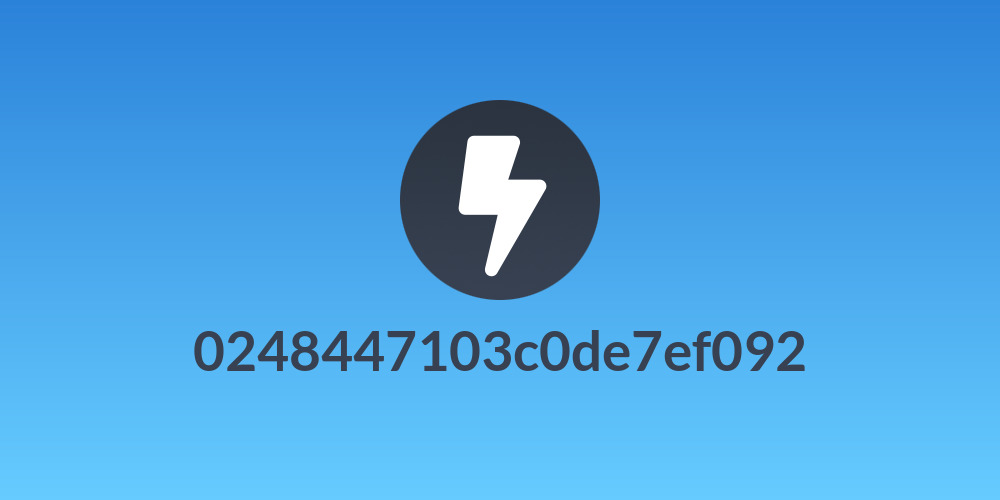 0248447103c0de7ef092