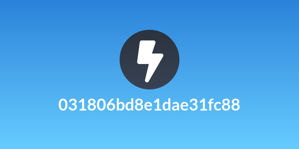 031806bd8e1dae31fc88