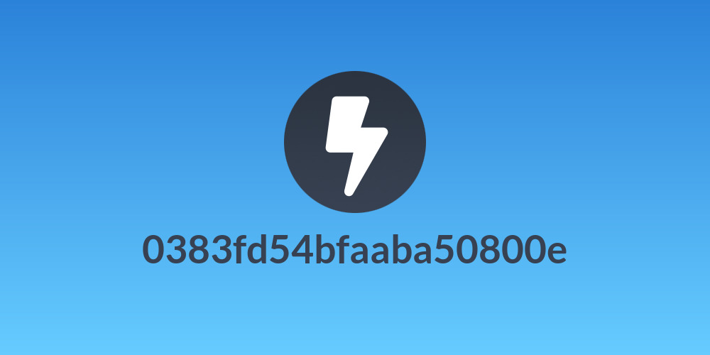 0383fd54bfaaba50800e