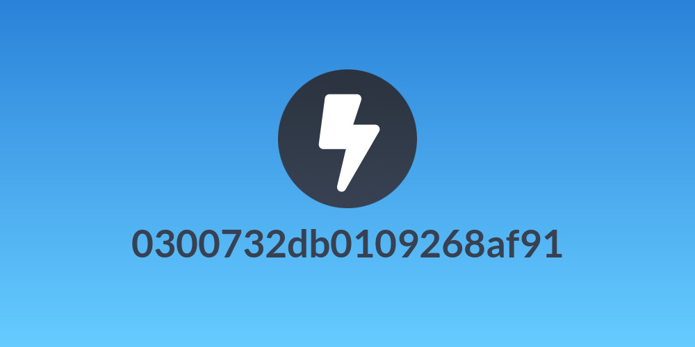 0300732db0109268af91