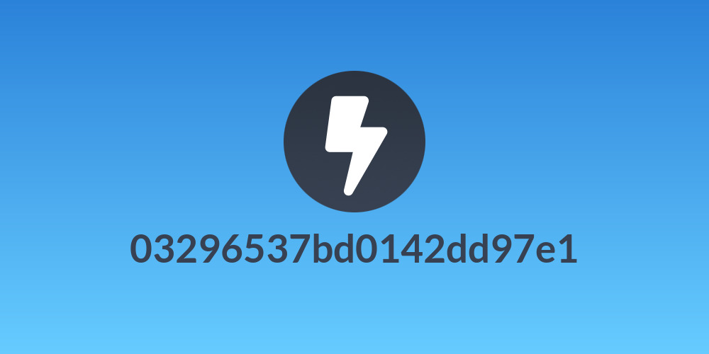 03296537bd0142dd97e1