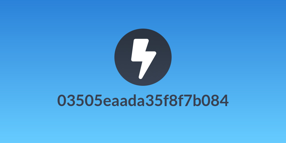 03505eaada35f8f7b084