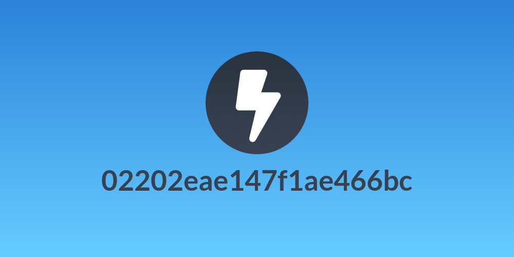 02202eae147f1ae466bc