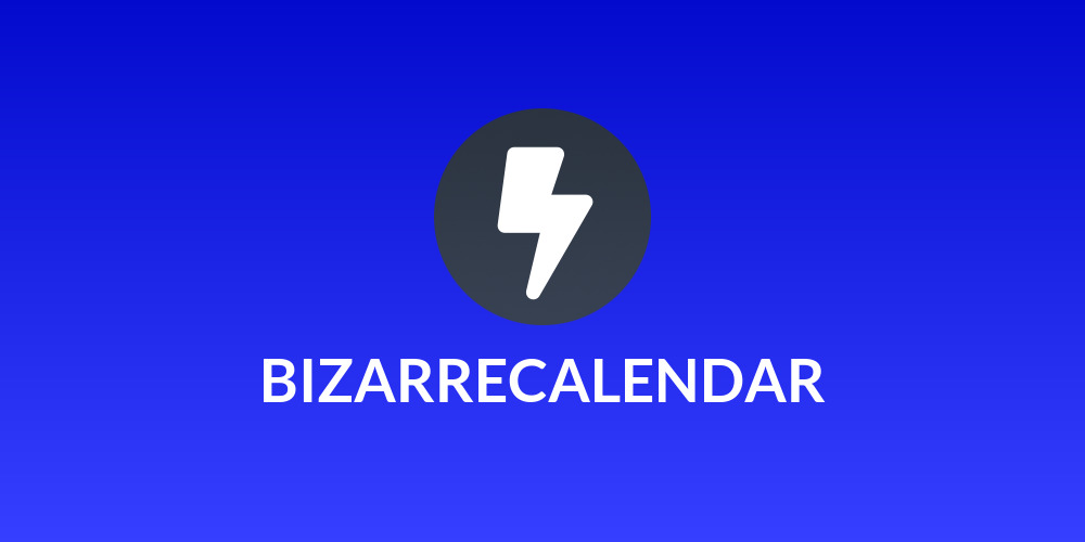 BIZARRECALENDAR