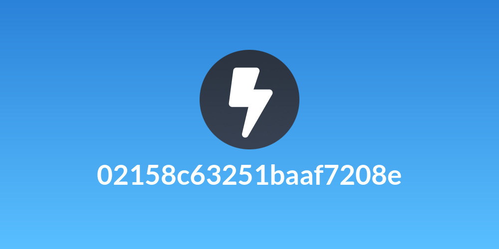 02158c63251baaf7208e