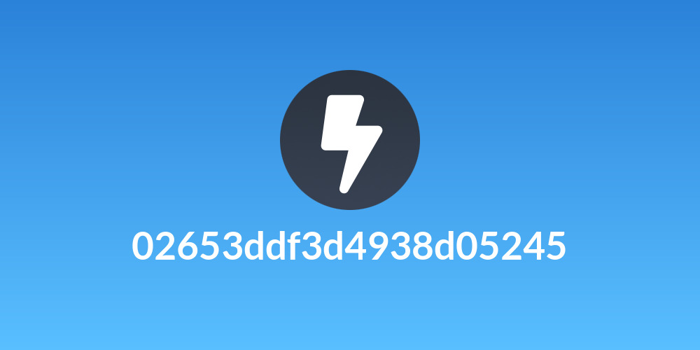 02653ddf3d4938d05245