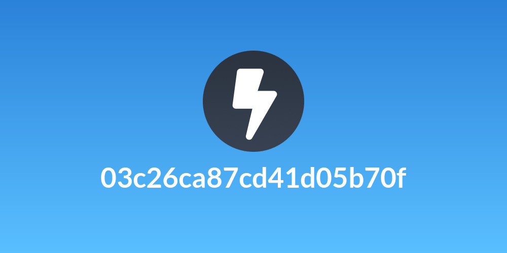 03c26ca87cd41d05b70f