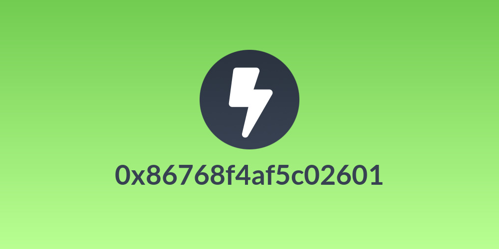 0x86768f4af5c02601