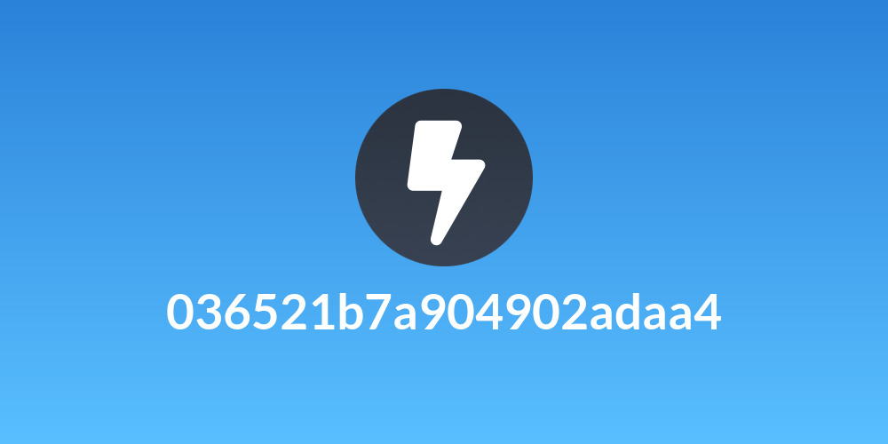 036521b7a904902adaa4