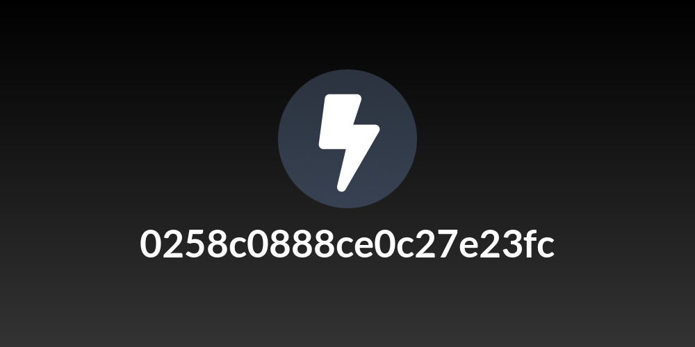 0258c0888ce0c27e23fc