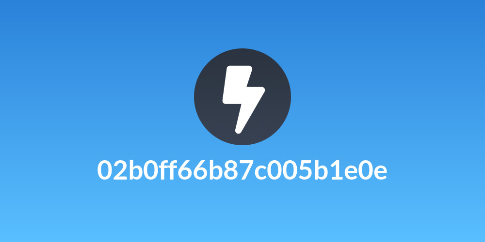 02b0ff66b87c005b1e0e