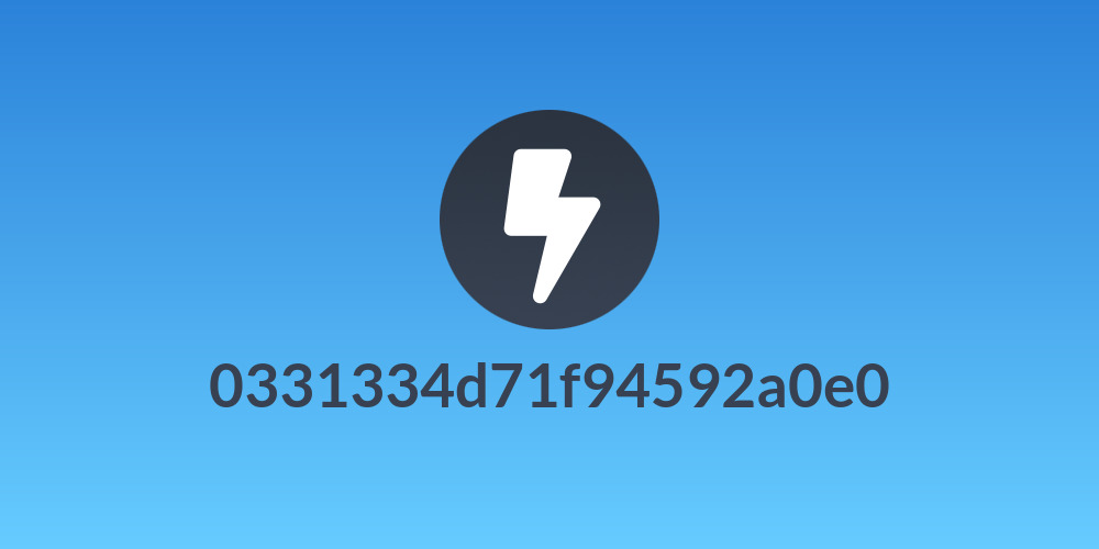 0331334d71f94592a0e0