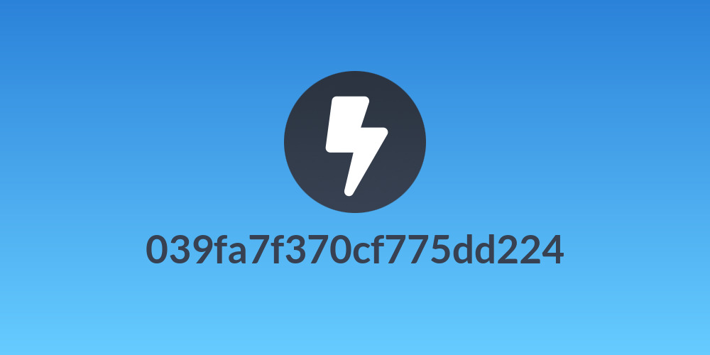 039fa7f370cf775dd224
