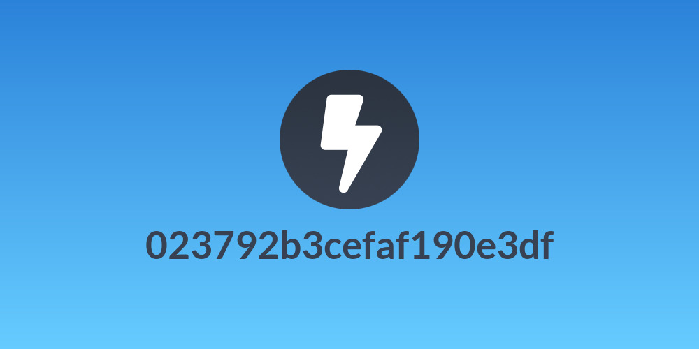 023792b3cefaf190e3df