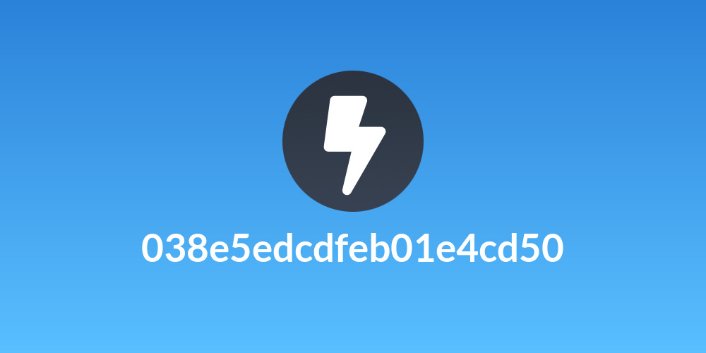 038e5edcdfeb01e4cd50