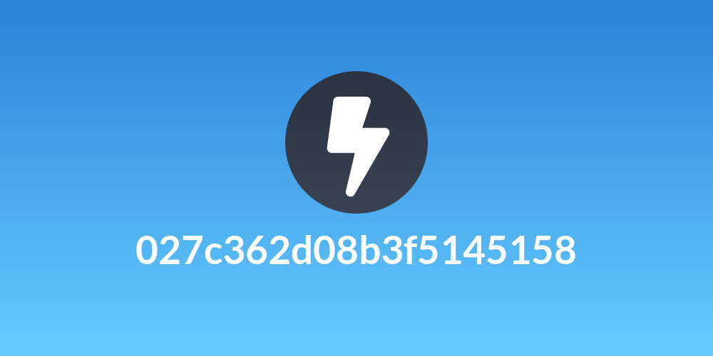 027c362d08b3f5145158