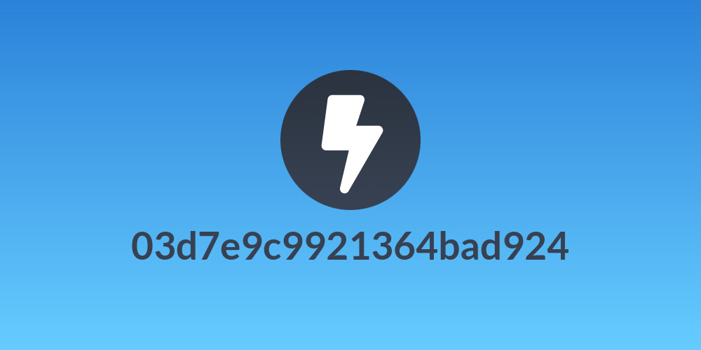 03d7e9c9921364bad924