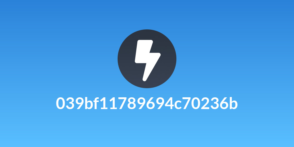 039bf11789694c70236b