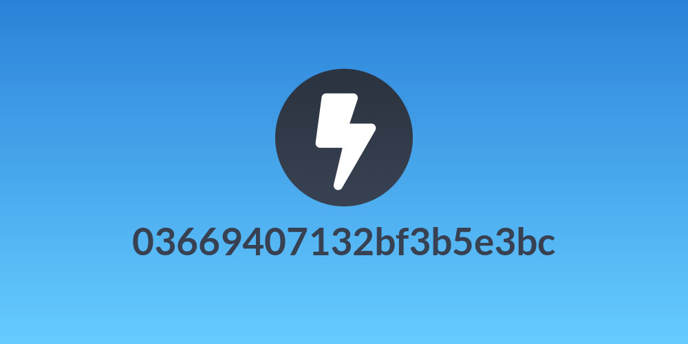 03669407132bf3b5e3bc