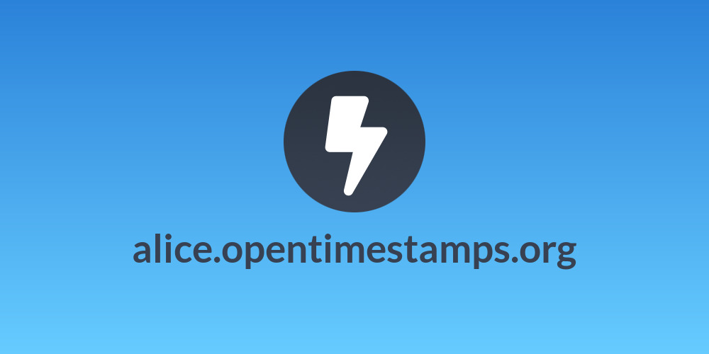 alice.opentimestamps.org