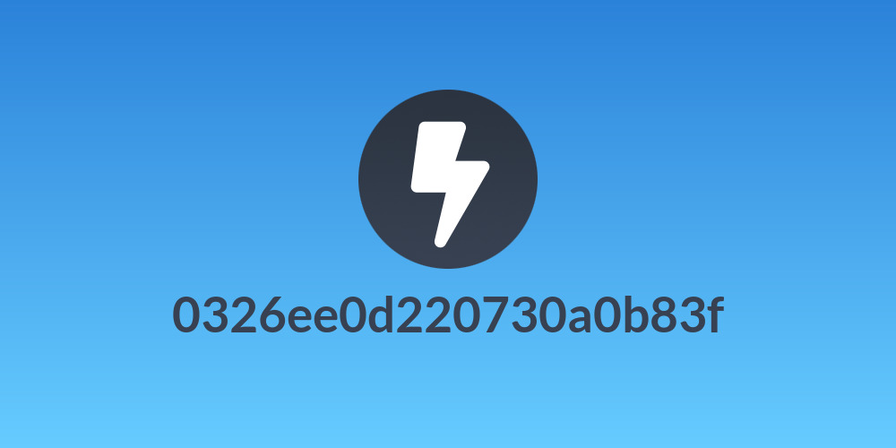 0326ee0d220730a0b83f