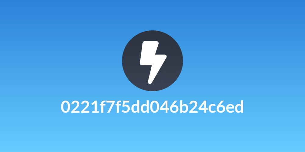 0221f7f5dd046b24c6ed