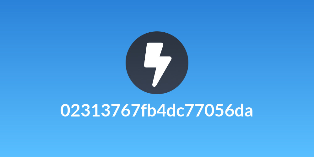 02313767fb4dc77056da