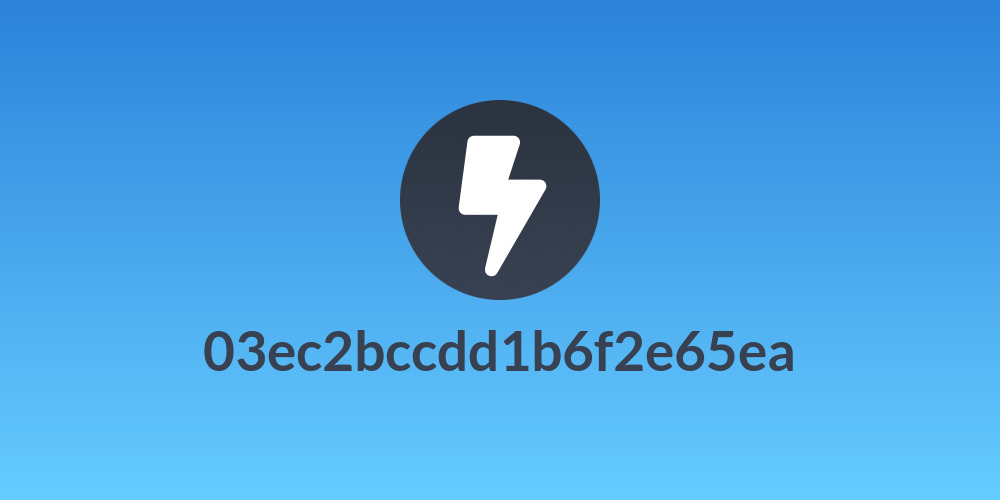 03ec2bccdd1b6f2e65ea