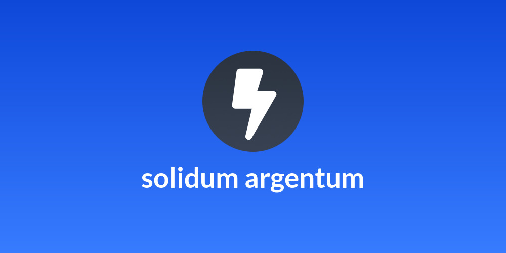 solidum argentum