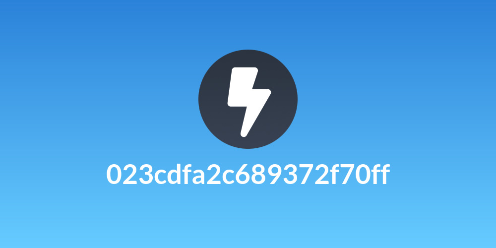 023cdfa2c689372f70ff