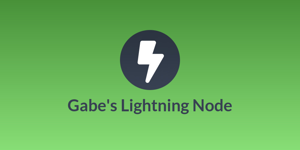 Gabe's Lightning Node