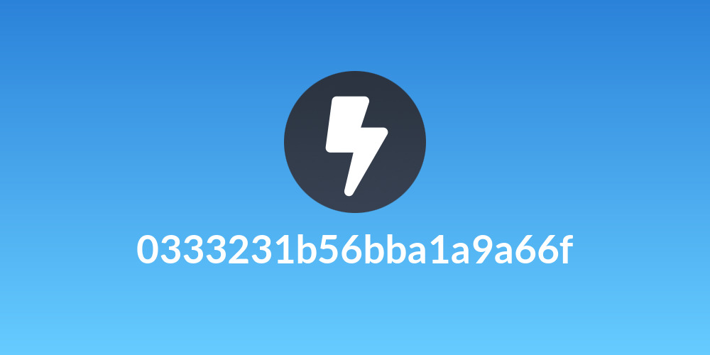 0333231b56bba1a9a66f