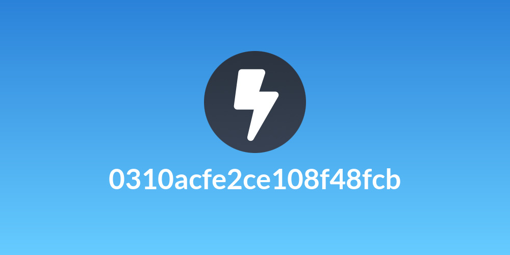0310acfe2ce108f48fcb
