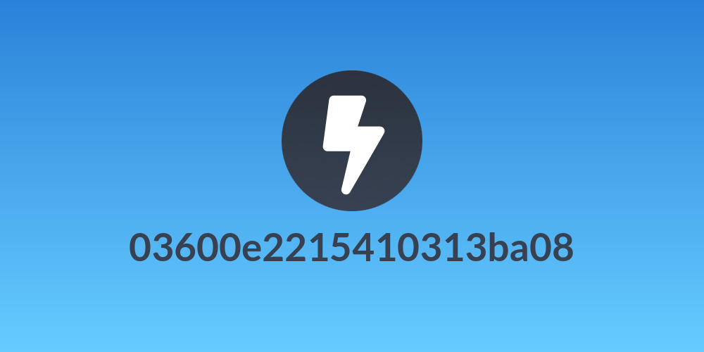 03600e2215410313ba08