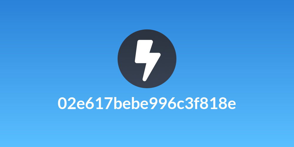 02e617bebe996c3f818e