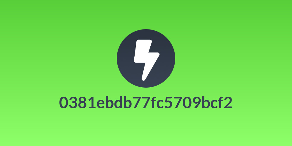 0381ebdb77fc5709bcf2