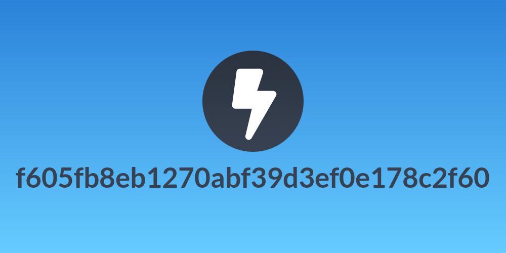 f605fb8eb1270abf39d3ef0e178c2f60