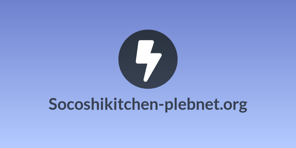 Socoshikitchen-plebnet.org