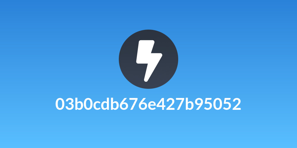 03b0cdb676e427b95052