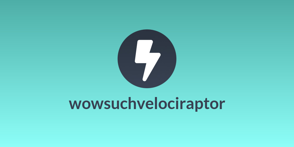 wowsuchvelociraptor