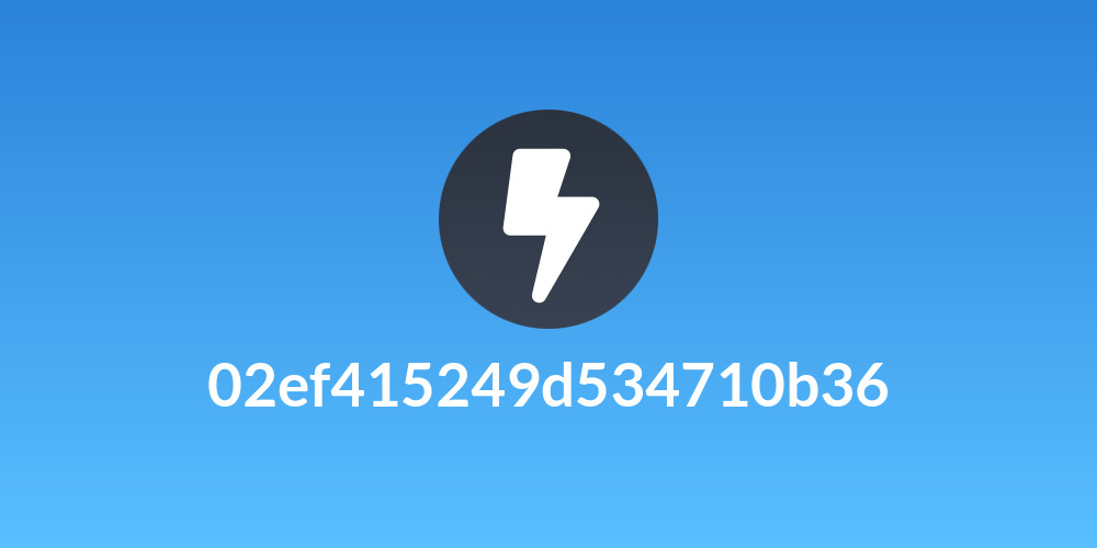 02ef415249d534710b36