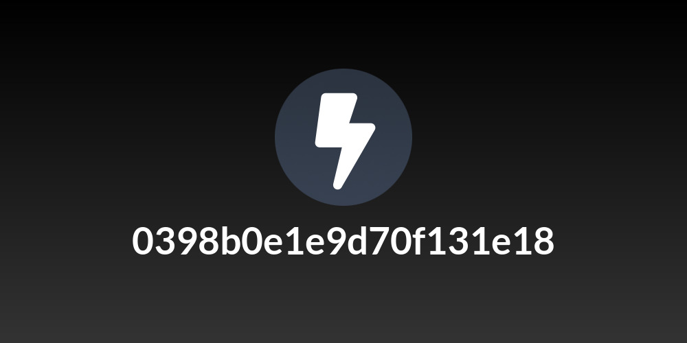 0398b0e1e9d70f131e18