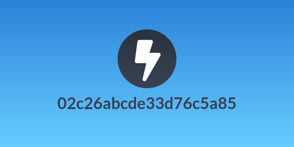 02c26abcde33d76c5a85