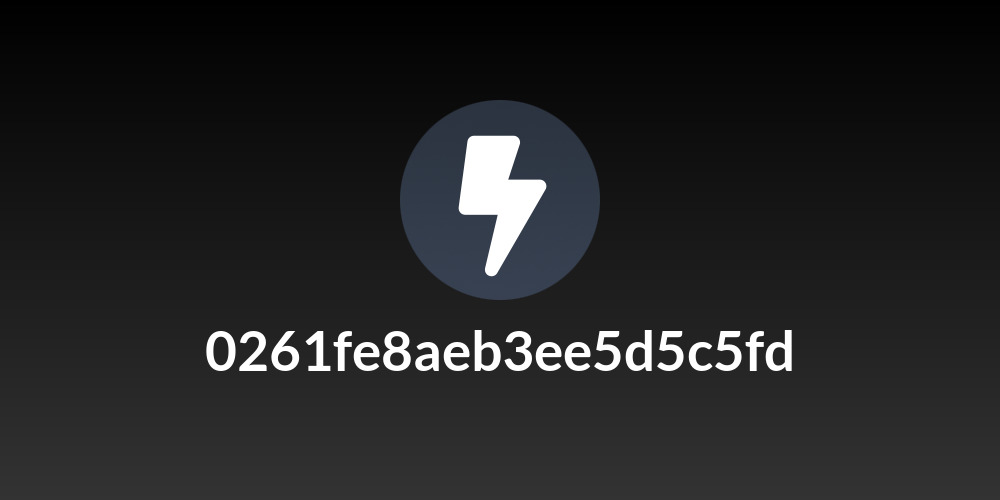 0261fe8aeb3ee5d5c5fd