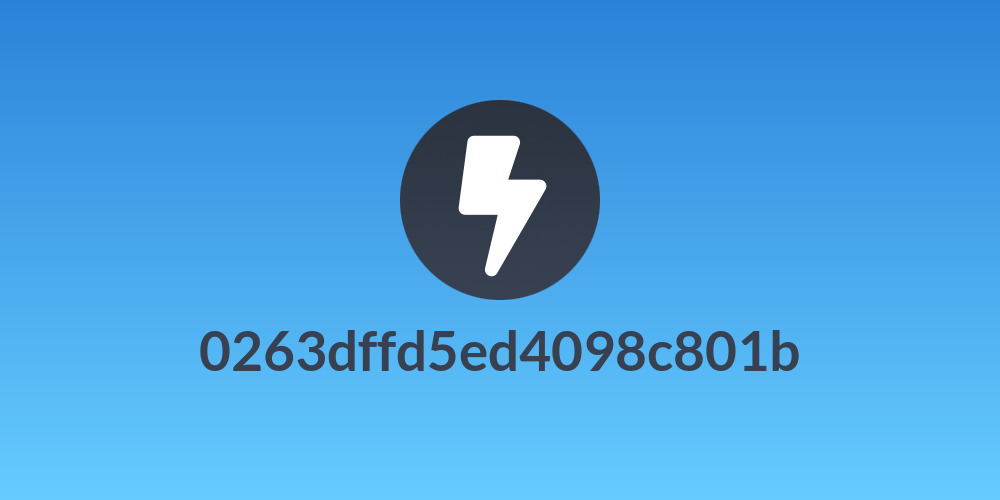 0263dffd5ed4098c801b