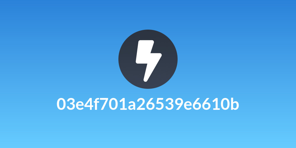 03e4f701a26539e6610b