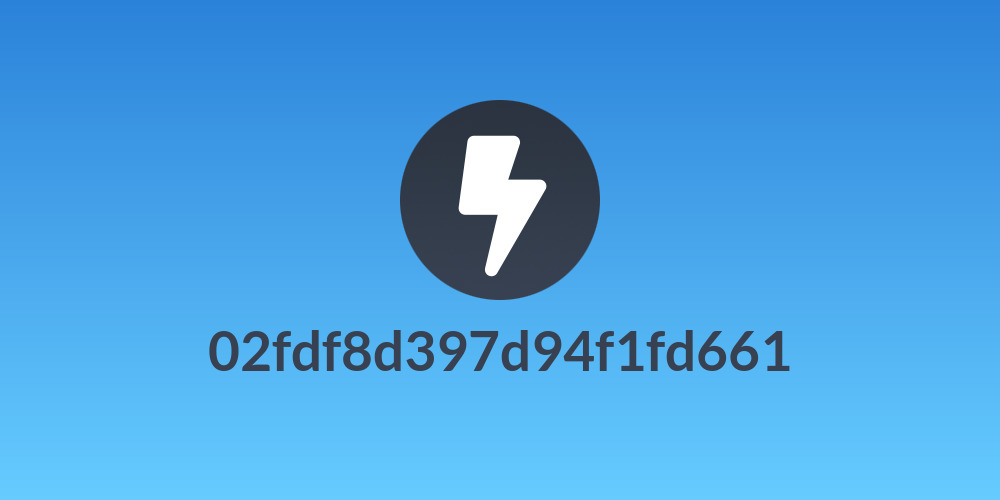 02fdf8d397d94f1fd661