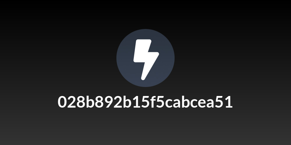 028b892b15f5cabcea51