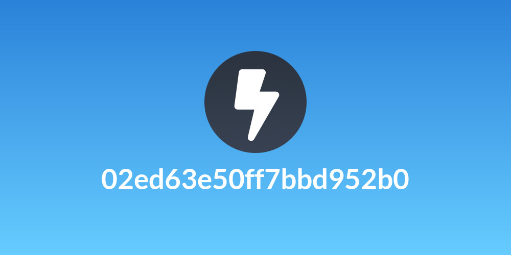 02ed63e50ff7bbd952b0