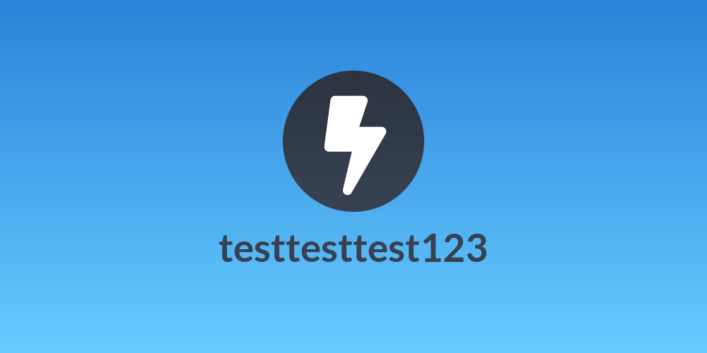 testtesttest123